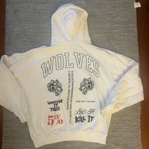 Darc Sport White Hoodie Graphic Print Medium